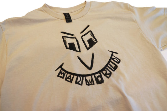 MADWORLD Teeth Logo Beige Short Sleeve Shirt